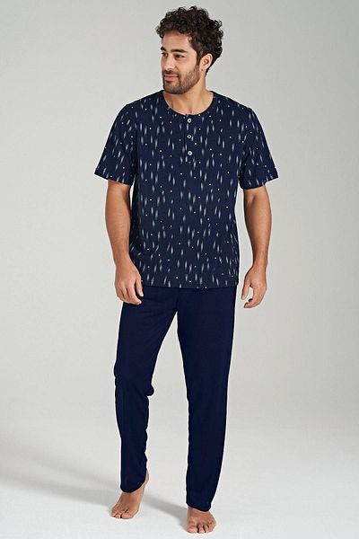 Pijadore Ανδρική κοντομάνικη πιτζάμες Navy Blue 1692