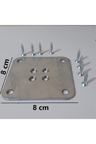 MUSA KANEPE 8 Cm E 8 Cm Ahşap Bağlantı Saçı, Düz Metal Aparat, Ayak Aparatı, ...