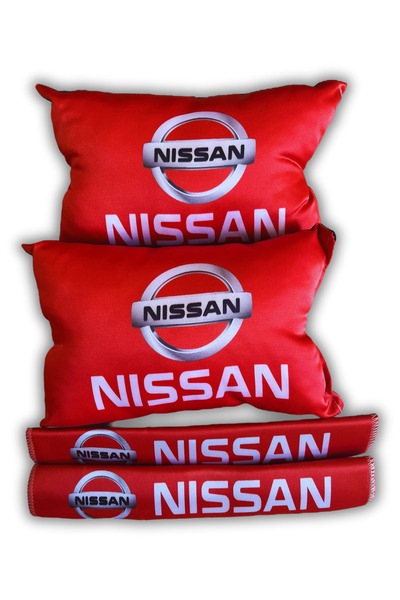 TUSBA MARKET Συμβατό με Nissan, ψηφιακά τυπωμένο κόκκινο μαξιλάρι λαιμού αυτο...