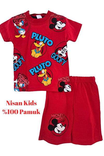 Nisankids Σετ καλοκαιρινό μπλουζάκι και σορτς για αγόρια Pluto&Goofy&Donald D...