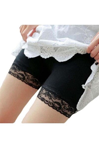 Meyar Kadın elastik düz renk dantel nefes tayt emniyet Pantie şort etek şort ...