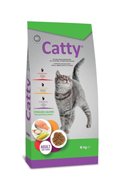 Bozpetshop CATTY STERİLİZED SOMONLU 15 KG
