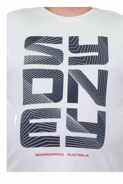 MocGrande Tricou Sydney 24139 - Gâtul rotund alb