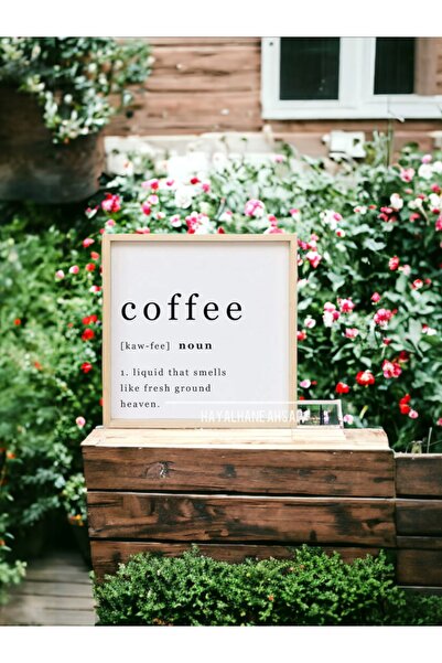 HAYALHANE AHŞAP Kahve Tablo / Kahve Köşesi Tablo / Coffee Tablo / Mutfak Tablo