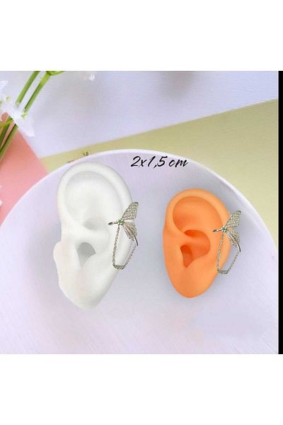 Dodemert Home Steel Zircon Stone Dragonfly Cartilage Earrings