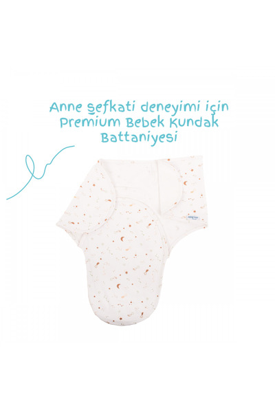Sevi Bebe ART-118 Galaxy Patterned Interlock Baby Swaddle