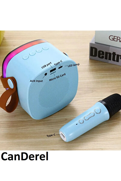 Jetcom Bluetooth Karaoke Hoparlör Parti Hoparlörü Mikrofonlu Işıklı Ses Bombası Aux Usb Sd Kart Girişli