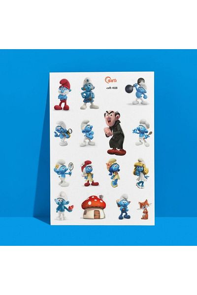 Crafto The Smurfs Themed Sticker Set for Agenda, Planner and Bullet Journal - Scrapbook Suitable