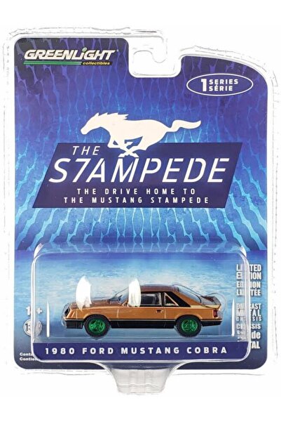 Greenlight 1980 Ford Mustang Cobra (Yeşil Teker) 1/64 Model Araba