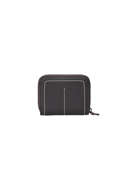 GUARD Matte Stitched Brown Guti Zippered Wallet / Hand Quilt