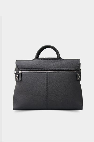 GUARD Black Leather Briefcase - Stylish and Useful