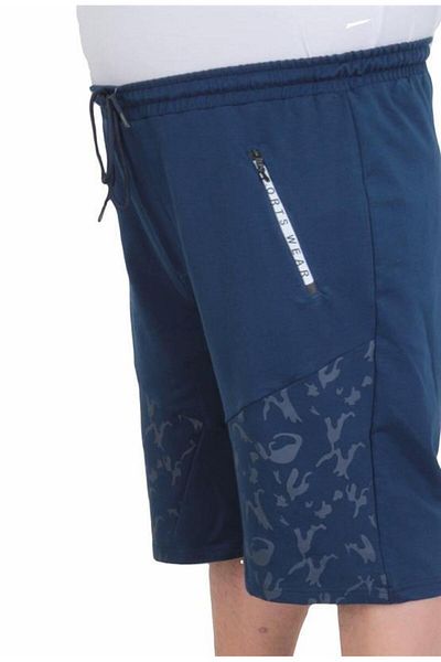 Starbattal Pantaloni scurți din bumbac pieptănat de camuflaj pentru bărbați - Mărime mare 24628 Marine