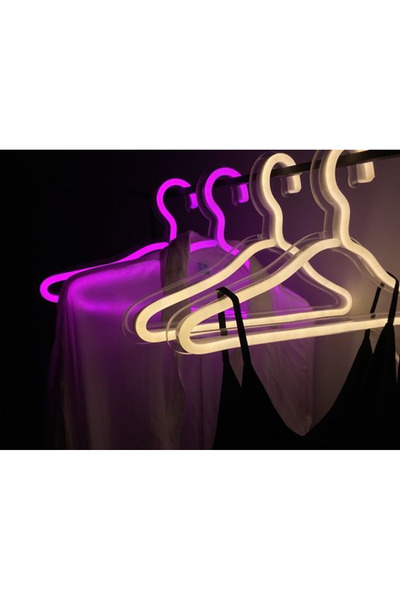 ÇAKRA Neon Işıklı Elbise Askısı Neon Led Askı Aydınlatma