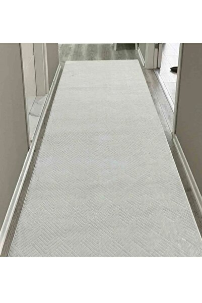 AKSU Merinos Rölyef Aden Krem Kaymaz Taban Kesme Halı Yolluk