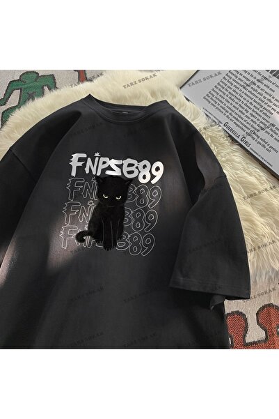 Adrift Tricou Y2K Unisex Harajuka Anime Retro Kawai Kuromi Cod-Albastru-Autoc...