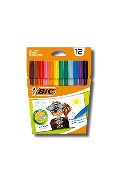 Bic 12pcs School Kids Girls Boys Pencil Set - Fine Tip Vented Cap