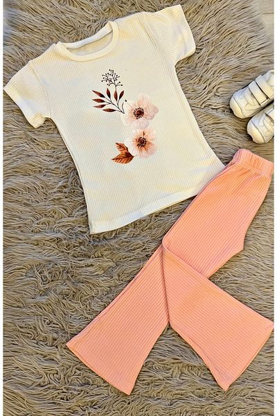 enes baby 100% cotton ribbed summer Spanish leg 2-piece set