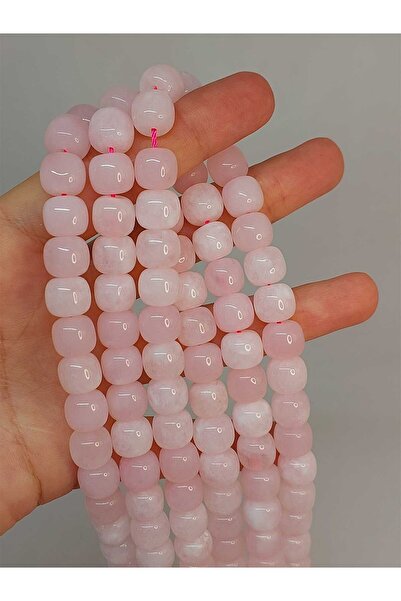 Yasamtohumu Brățară pentru băiat, în formă de piatră de cuarț roz, 9x10 mm, j...