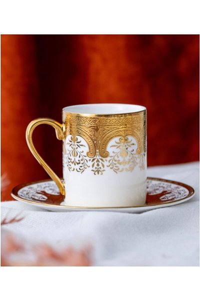 ACAR Vienna 6 Person Porcelain Coffee Cup Set