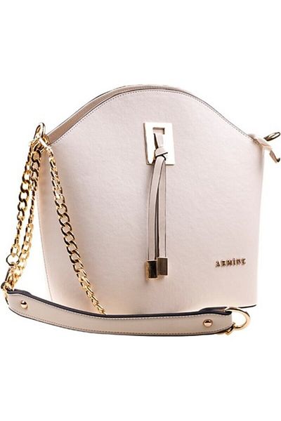 Armine ARMINE 102 WOMEN'S BAG WITH CHAIN STRAP - CREAM COLOR - TREND MODEL