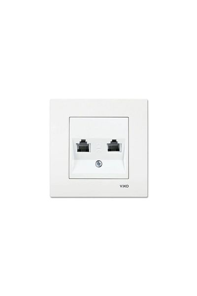 VİKO Viko Karre White Numeris Telephone - RJ 11 (Frame) Socket