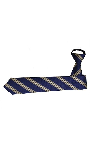 PROKRAVAT Dark Blue Gold 3-zip Striped Tie