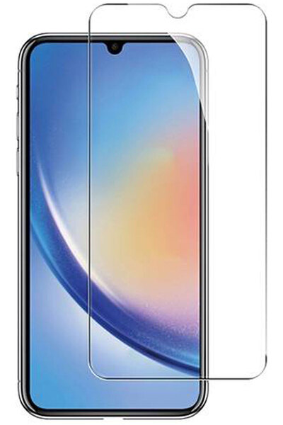 CEPSTOK Samsung Galaxy A34 Kırılmaz Cam Şeffaf 0.3mm Kılıf Dostu Temperli Ekr...