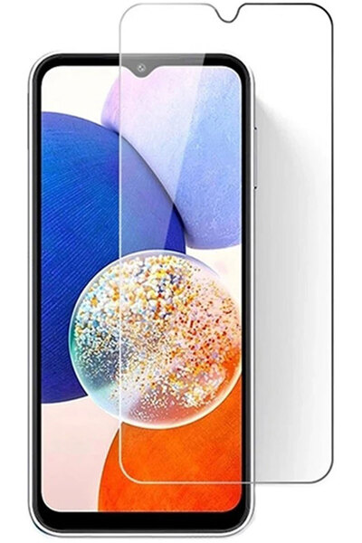 CEPSTOK Samsung Galaxy A14 Kırılmaz Cam Şeffaf 0.3mm Kılıf Dostu Temperli Ekr...