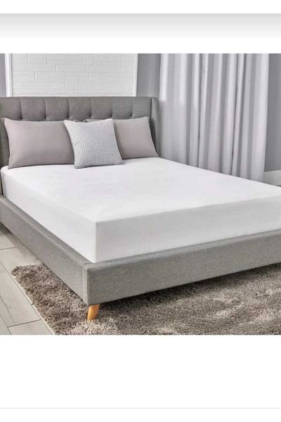 AYHOME Double Waterproof Bed Mattress Protector Bed Sheet Cotton White Color 160 X 200