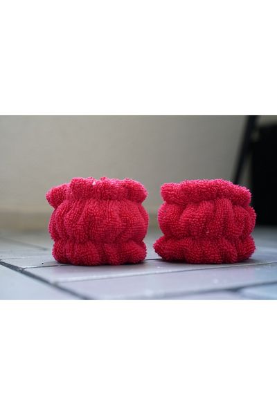 MEŞELİ TEKSTİL 2 Pieces Super Soft Sports and Spa Bracelet - 100% Cotton Wrist Washing Band