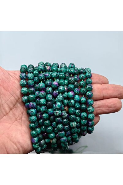 8 mm Fasetli Kesim Anyolit Ceyt Doğal Taş