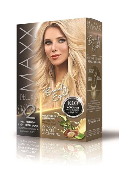 MAXX DELUXE Saç Boyası 10.0 Açık Sarı