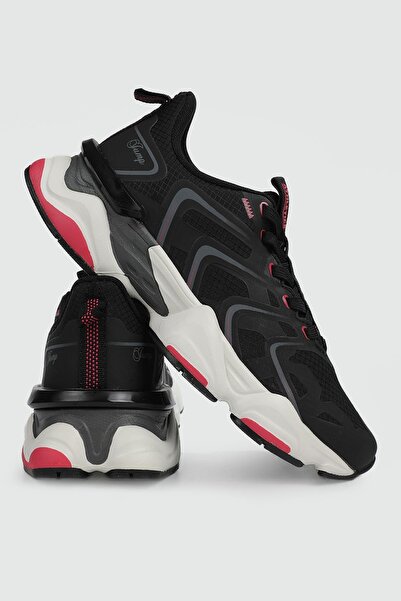 Jump 29907 Women's Black Fuchsia Detail Sneakers Daily Memory Foam Memory Insoles Orthopedic Sports Shoes