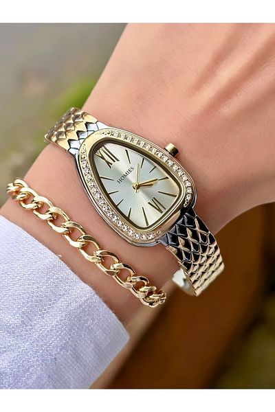 Homies New Season Women's Wristwatch - Steel Cord, Waterproof, Jewelled Model