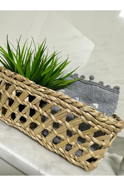 Süs Dükkanı Bathroom organizer wicker basket multi-purpose decorative model