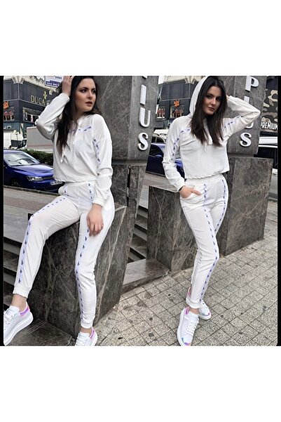LAST POINT LİFE Women's Velvet Fabric Hooded Tracksuit Set