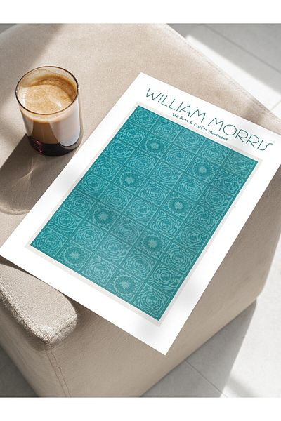 Postifull William Morris Τυρκουάζ Ζωγραφική τοίχων χωρίς πλαίσιο - Αφίσα της σειράς Art