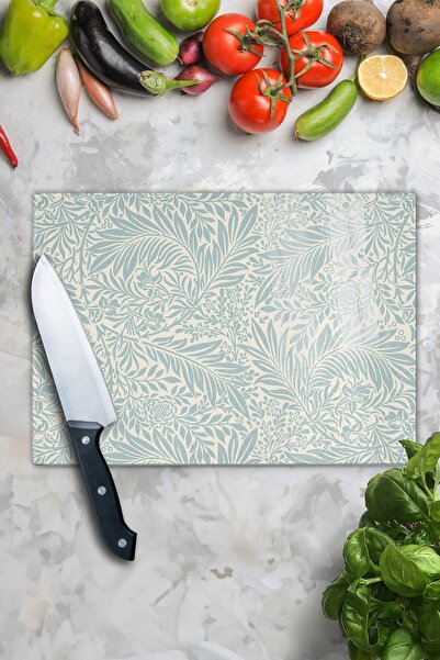 Postifull Vintage Glass Cutting Board, Thick And Unbreakable Glass, Chopping Board, Kitchen Presentation Board - 21*30cm