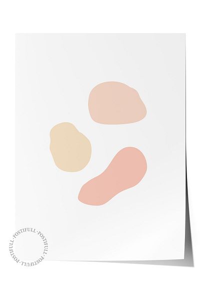 Postifull Pastel Boho Wall Decor, Frameless Poster, Frameless Wall Painting - Fine Art Paper and Hd Print