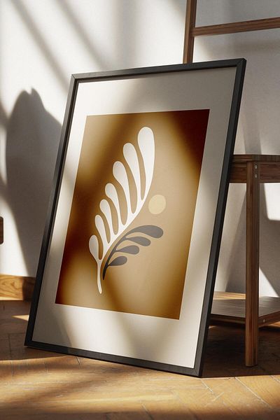 Postifull Decor de perete Boho în tonuri naturale, poster fără încadrare, pictură murală fără încadrare - hârtie de artă