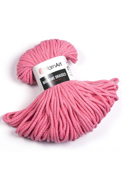 Yarnart Macrame Braided - Μακραμέ Χέρι Πλεκτό Νήμα Ροζ-762