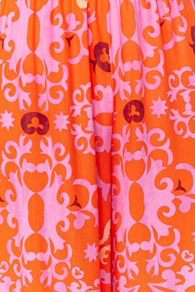 Trendyol Collection Tkané plážové kalhoty s etnickým vzorem - TBESS24PL00018