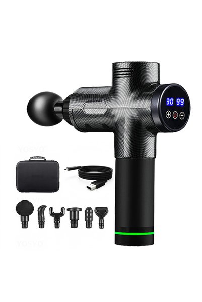 YOSYO Fascial Massage Gun Electric Percussion Pistol Massager For Body Neck B...