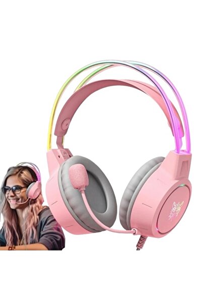 gnctech Onikuma Kız Oyuncu Kulaklığı Rgb Işıklı Gamer Pro Oyuncu Kulaklığı