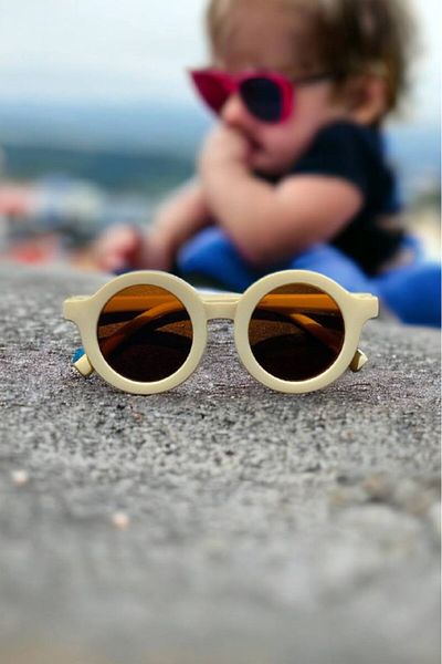 Jolly Kids UV 400 Protection Sunglasses for Baby Boy Girl - Bone Scandinavian Model