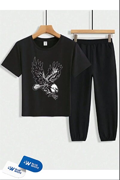 FRİENDS KİDS Σετ μπλουζάκι και φούτερ για αγόρια/κορίτσια με στάμπα "Kartal"