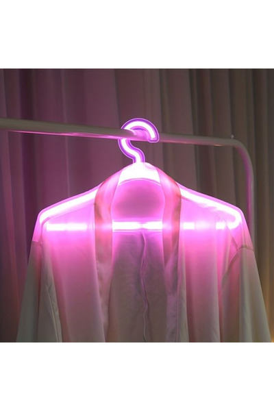 ÇAKRA Neon Işıklı Elbise Askısı Neon Led Askı Aydınlatma