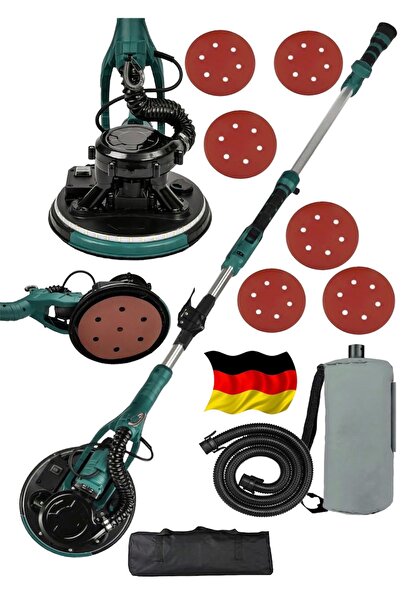 Germany Steel ALMAN 360'Ledli 3800VF Pro Kollu Alçıpan Duvar Yüzey Zımpara  M...