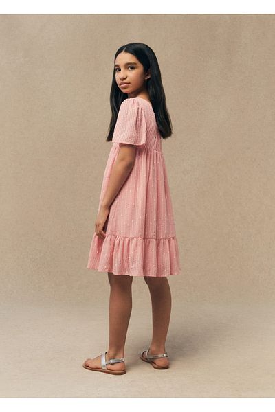 MANGO Kids Rüschenbesetztes und besticktes Kleid