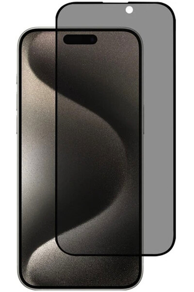 CEPSTOK iPhone 15 Pro Max Uyumlu  Kırılmaz Cam Privacy Hayalet Kavisli Tam Ek...